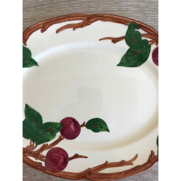 Vintage Franciscan Apple Oval Serving Platter 14” x 10” Made In California - Picture 3 of 7